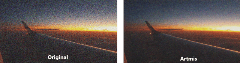 original vs. topaz video ai's artmis model