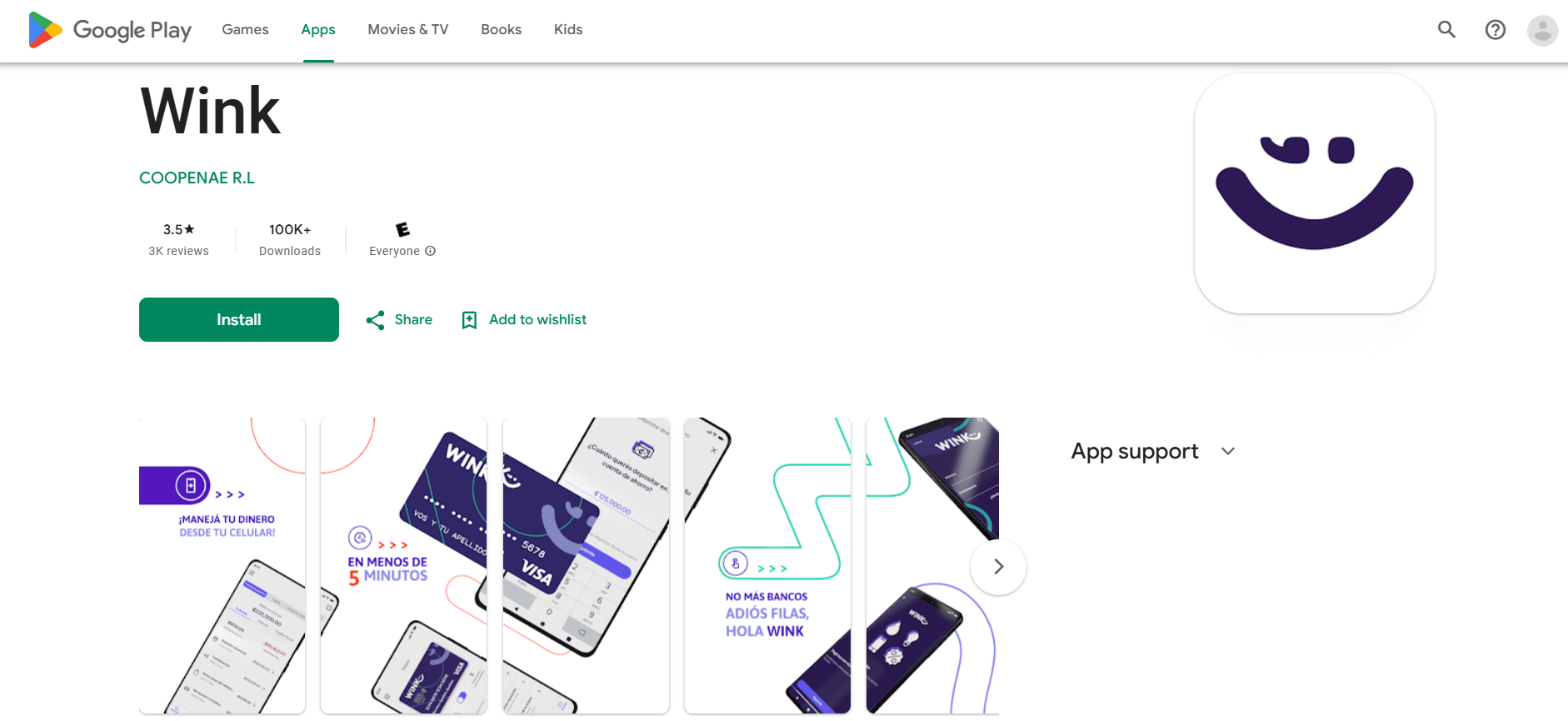 Wink mobile app showing short-form video enhancement tools