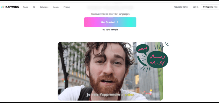 Kapwing Video Translator Online Tool