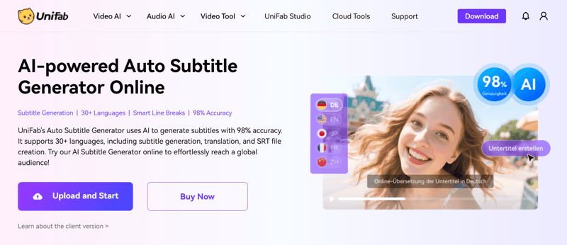 unifab subtitle generator online
