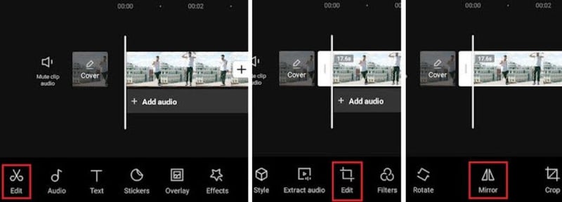 video editing toolbar