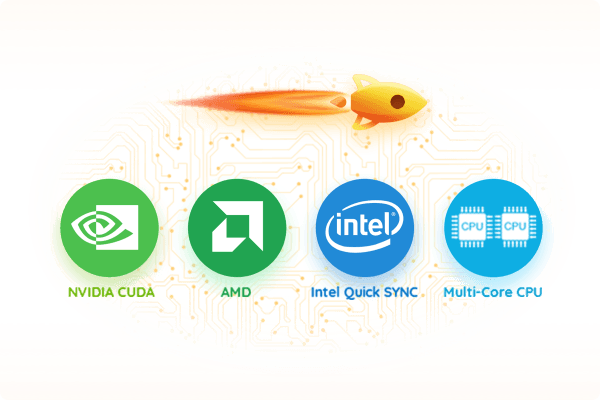 Hardware support icons for AI processing