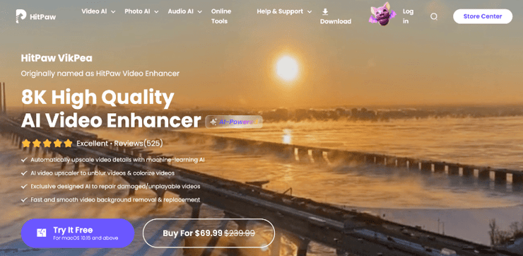 hitpaw AI 8k video enhancer