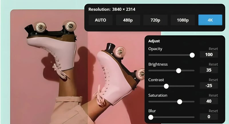 Kapwing video unblur ai performance