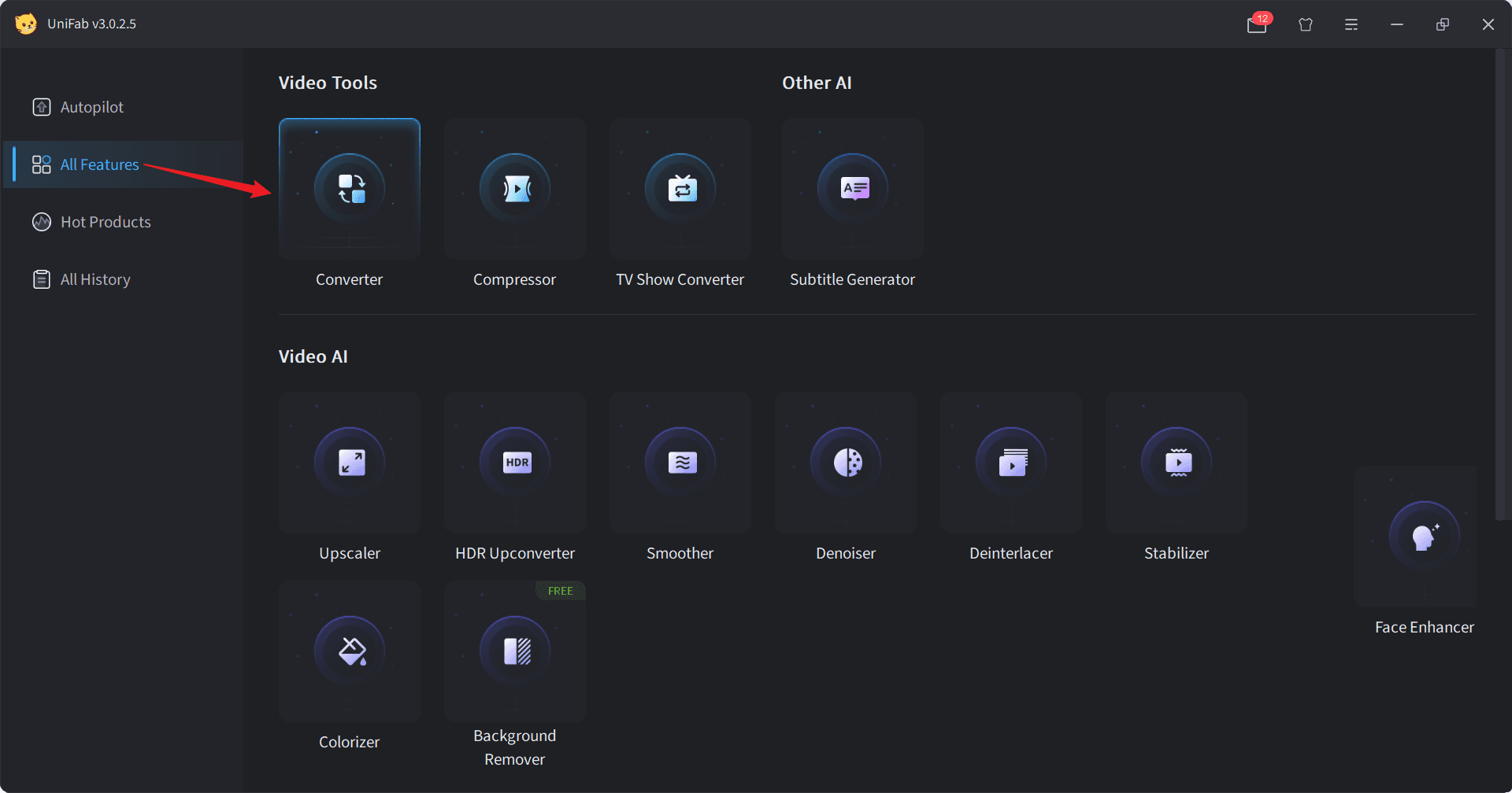 how to convert video with UniFab - step1