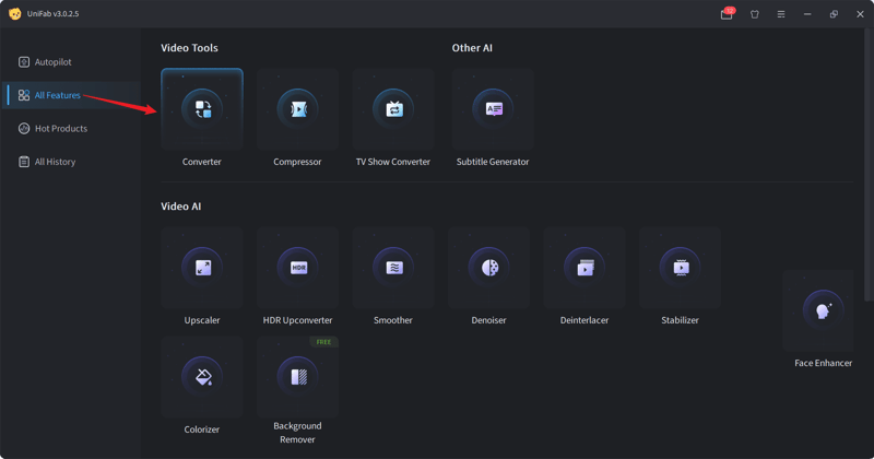 how to convert video with UniFab - step1