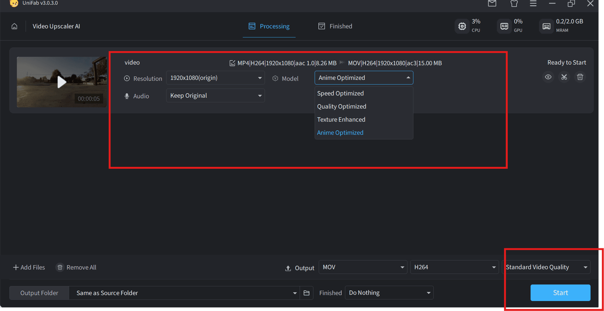 how to use best free ai video enhancer step 2