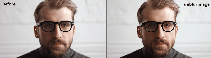 unblurimage.ai — 540p source vs upscaled output with heavy oil-painting / CG-style over-reconstruction