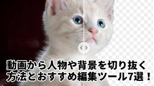 【AI活用】動画から人物や背景を切り抜く方法とおすすめ編集ツール7選！