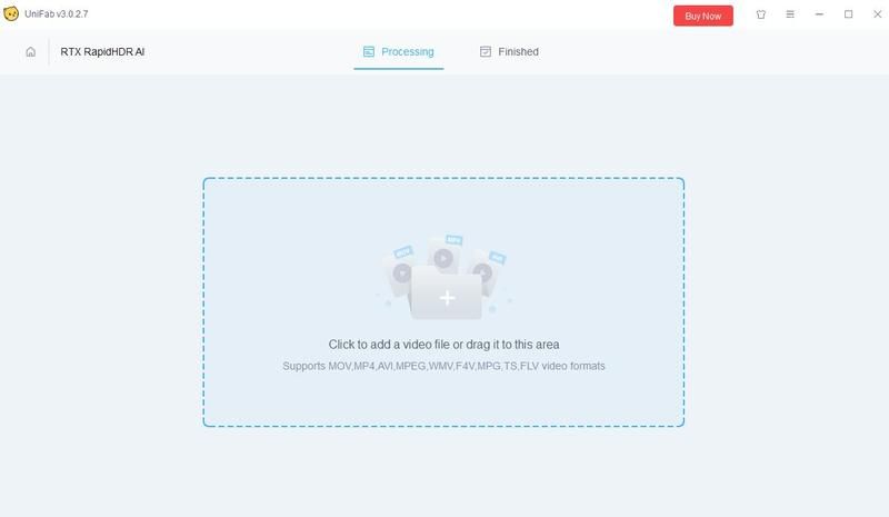UniFab RTX RapidHDR AI Upgrade SDR process