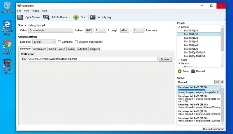 HandBrake Preset-Auswahl