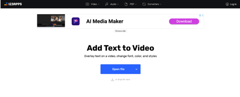 How to Add Text to Video Online - step 1