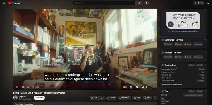 Click on CC and YouTube will start showing subtitles.jpg