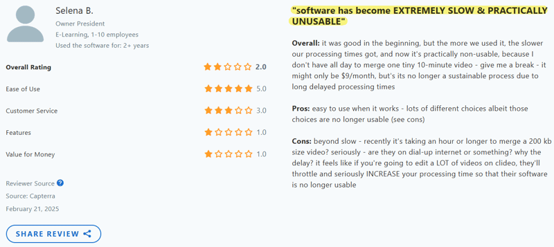 clideo review from user