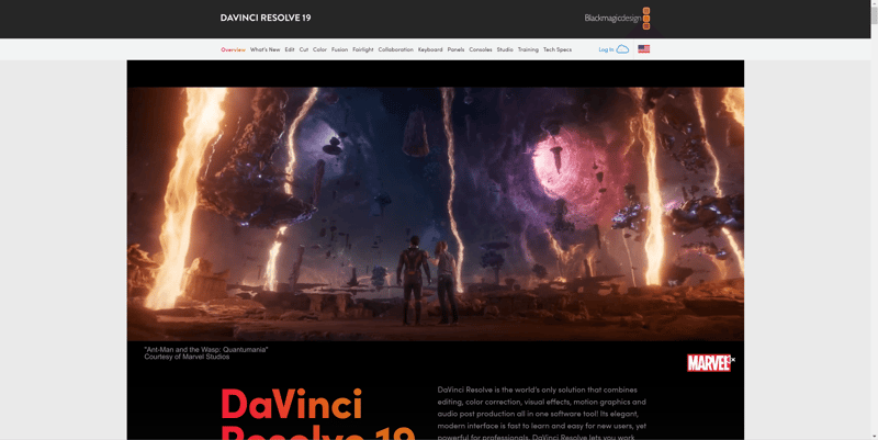 DaVinci Resolve interface