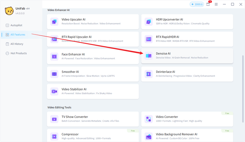 how to denoise video with unifab - Step1