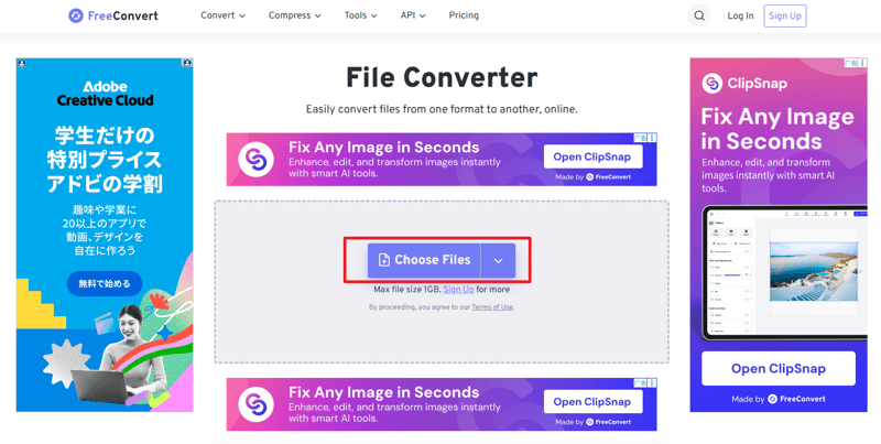 how to convert video to mp3 - freeconvert interface