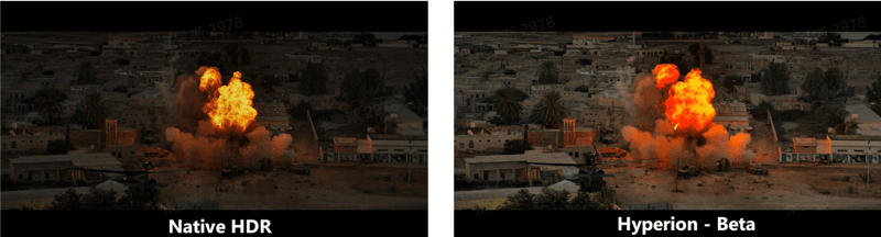 native hdr vs topaz video ai's hyperion beta version