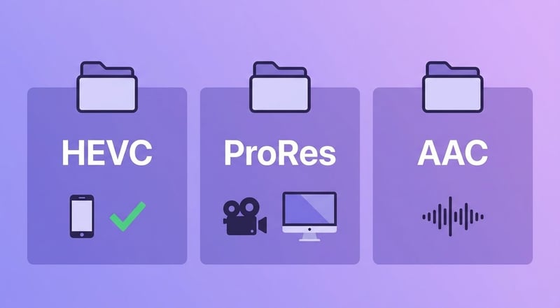 QuickTime-MOV-Codecs — HEVC, ProRes, AAC im Überblick