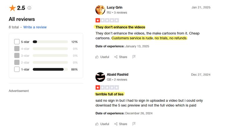 vmake ai reviews on trustpilot