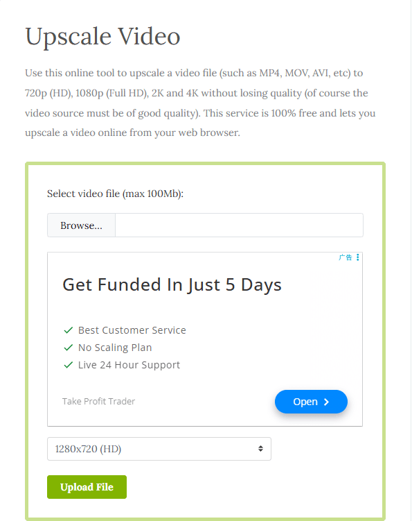 videotoconvert 1080p to 4k converter online free