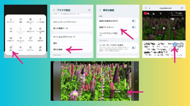 Samsung Internetの「動画アシスタント」を使う
